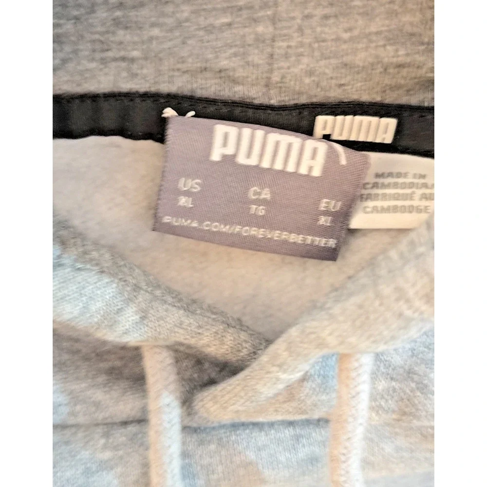 puma hoodie pullover men gray xl B0074 - Picture 3 of 3